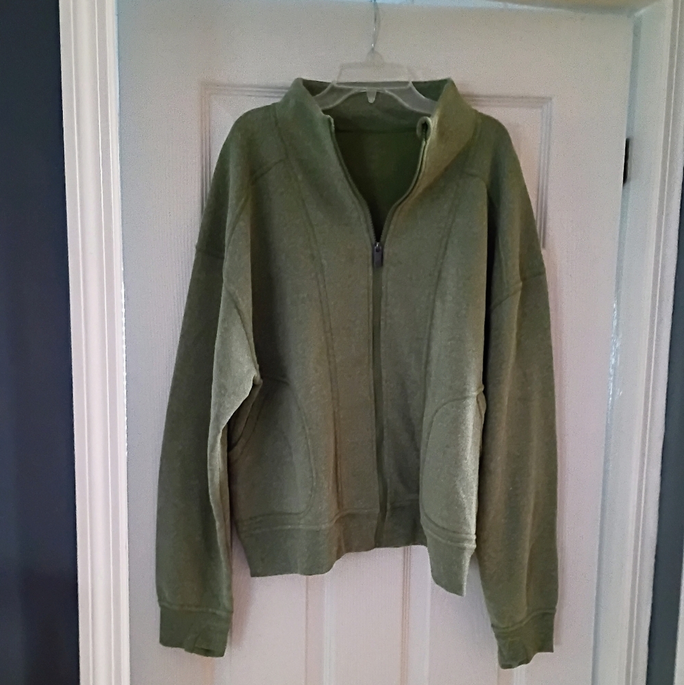 Freely Women's Olive Full Zip Cardigan